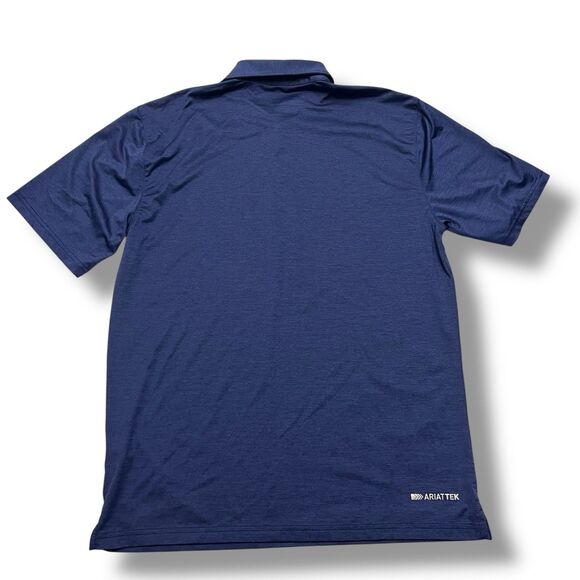 Ariat Tek Polo Shirt Mens Small Blue Charger 2.0 SS - Picture 3 of 9